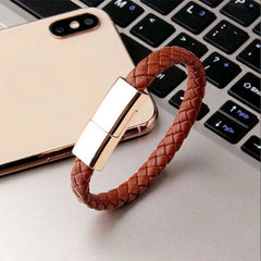 Leather Bracelet USB Cable Portable Fast Charging For All Mobile Phone not specified