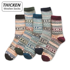 Cozy Up with 5-Pairs Wool Winter Socks for Men and Women not specified