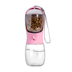 Dog Cat Water Bottle 3-1 Portable Travel with Food Container Pet not specified