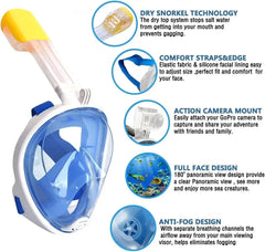 Full Face Snorkel Mask Easybreath Snorkeling Anti-Fog Anti-Leak not specified