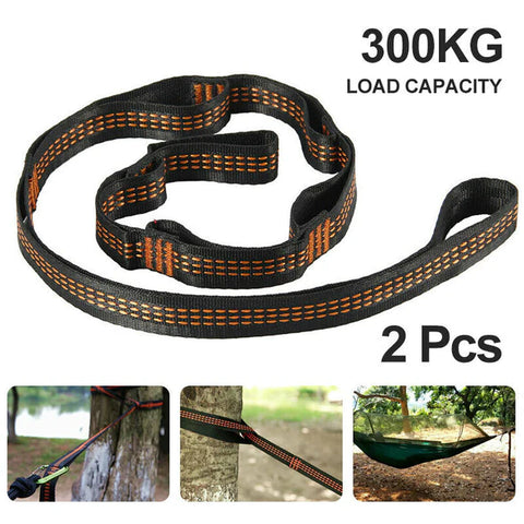 2Pcs Hammock Straps Special Reinforced Polyester Straps 5 Ring High Load-Bearing Barbed Outdoor Camping Hammock Straps 200*2.5cm - About Camping