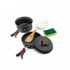 Widesea Camping Cookware Set Outdoor Pot Tableware Kit Cooking Water Kettle Pan Travel Cutlery Utensils Hiking Picnic Equipment - About Camping