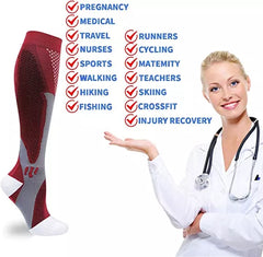 Compression Socks 20-30mmHg Pain Relief Socks Cycling Varicose Veins About Camping