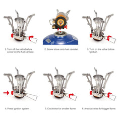 Portable Gas Stove Folding 3000W Mini Camping Stove Cooker - About Camping