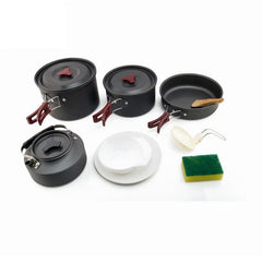 Widesea Camping Cookware Set Outdoor Pot Tableware Kit Cooking Water Kettle Pan Travel Cutlery Utensils Hiking Picnic Equipment - About Camping
