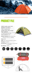 Camping Tent for 2 Person Aluminum Pole Lightweight Breathable - About Camping