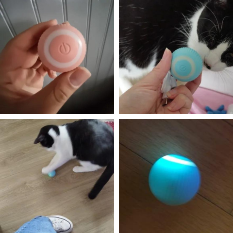 Interactive Cat Ball Toy Pet Silicone Premium Rechargeable with Light not specified