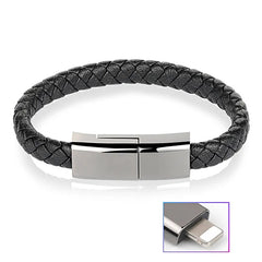 Leather Bracelet USB Cable Portable Fast Charging For All Mobile Phone