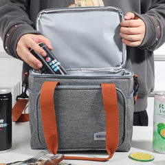 Thermal Insulation Lunch Bag Double Deck Large 14L Leakproof Waterproof for Work Office Picnic or Travel - About Camping