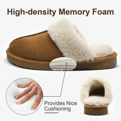 UGG Fuzzy Slippers Women's Men's Premium Sheepskin Scuffs About Camping