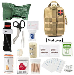 Survival First Aid Kit Supplies Emergency Medical Military Trauma Bag About Camping