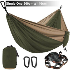 Camping Hammock Single & Double Portable and Lightweight High-strength parachute fabric - About Camping