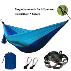 Camping Hammock Single & Double Portable and Lightweight High-strength parachute fabric - About Camping