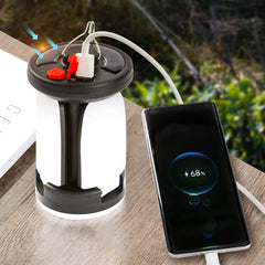 Camping Solar Lamp Rechargeable LED Light With Emergency Power Bank - About Camping