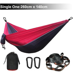 Camping Hammock Single & Double Portable and Lightweight High-strength parachute fabric - About Camping