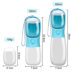 Dog Cat Water Bottle 3-1 Portable Travel with Food Container Pet About Camping