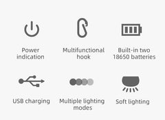 Portable Camping Light USB-C 230 Hours 5200 mAh Power bank - About Camping