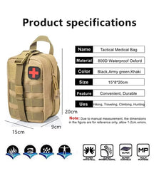 Survival First Aid Kit Supplies Emergency Medical Military Trauma Bag About Camping