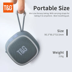 T&G Ultra-Compact Bluetooth Speaker High-Quality 3D Stereo Waterproof About Camping