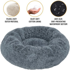 Dog Bed Calming Cat Bed Super Soft Fluffy Washable Anti-Anxiety 40-90cm About Camping