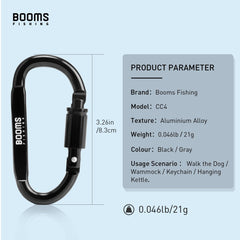 Booms Fishing 1/9Pcs Survival D-ring Carabiner Clip Screw Lock Travel Hook Aluminum Aalloy Buckle Carabiner Camp Equipment - About Camping