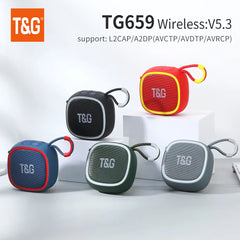 T&G Ultra-Compact Bluetooth Speaker High-Quality 3D Stereo Waterproof About Camping