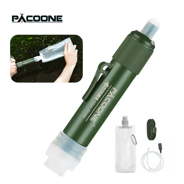 Mini Water Filtration System Water Purification Filter - Straw, Bag