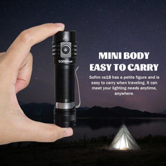 Sofirn SC18 LED Torch Rechargeable 1800lm Pocket EDC Flashlight Super Bright SST40 - About Camping