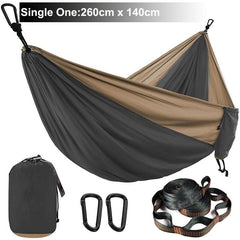 Camping Hammock Single & Double Portable and Lightweight High-strength parachute fabric - About Camping