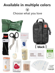 Survival First Aid Kit Supplies Emergency Medical Military Trauma Bag About Camping