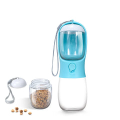 Dog Cat Water Bottle 3-1 Portable Travel with Food Container Pet About Camping