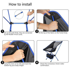 Camping Folding Chair Portable Lightweight, Hiking Beach Fishing Tools Chair - About Camping