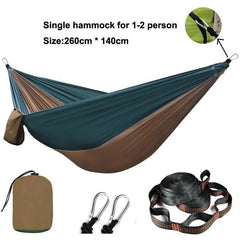 Camping Hammock Single & Double Portable and Lightweight High-strength parachute fabric - About Camping