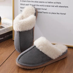 UGG Fuzzy Slippers Women's Men's Premium Sheepskin Scuffs About Camping