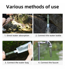 Mini Water Filtration System Water Purification Filter - Straw, Bag About Camping