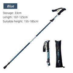 Collapsible Trekking Poles Five-fold Walking Stick for Hiking - About Camping