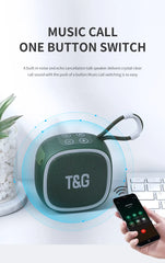 T&G Ultra-Compact Bluetooth Speaker High-Quality 3D Stereo Waterproof About Camping