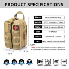 Survival First Aid Kit Supplies Emergency Medical Military Trauma Bag About Camping