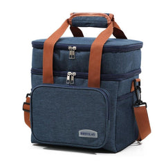 Thermal Insulation Lunch Bag Double Deck Large 14L Leakproof Waterproof for Work Office Picnic or Travel - About Camping