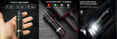Sofirn SC18 LED Torch Rechargeable 1800lm Pocket EDC Flashlight Super Bright SST40 - About Camping