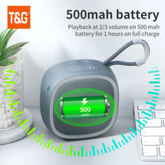 T&G Ultra-Compact Bluetooth Speaker High-Quality 3D Stereo Waterproof About Camping