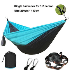 Camping Hammock Single & Double Portable and Lightweight High-strength parachute fabric - About Camping