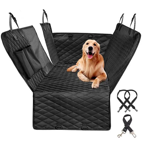 Dog Car Seat Cover Waterproof Durable Scratch-Resistant for Cars SUVs_Black color
