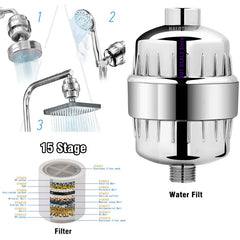 Shower Water Filter Remove Chlorine Chloramine Fluoride Heavy Metals - About Camping