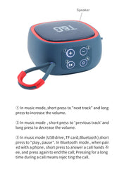 T&G Ultra-Compact Bluetooth Speaker High-Quality 3D Stereo Waterproof About Camping
