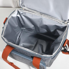 Thermal Insulation Lunch Bag Double Deck Large 14L Leakproof Waterproof for Work Office Picnic or Travel - About Camping