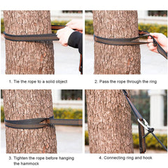 2Pcs Hammock Straps Special Reinforced Polyester Straps 5 Ring High Load-Bearing Barbed Outdoor Camping Hammock Straps 200*2.5cm - About Camping