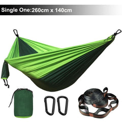 Camping Hammock Single & Double Portable and Lightweight High-strength parachute fabric - About Camping