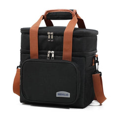 Thermal Insulation Lunch Bag Double Deck Large 14L Leakproof Waterproof for Work Office Picnic or Travel - About Camping