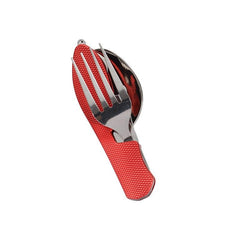 4-in-1 Camping Multitool Foldable Spoon Fork Knife Bottle Opener - About Camping